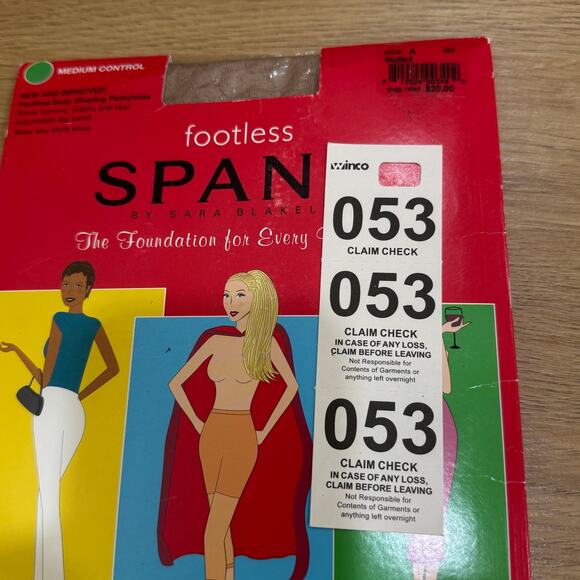 SPANX Footless Shaping Pantyhose Nude1 Size A 95-125 LBS NEW - Picture 6 of 7